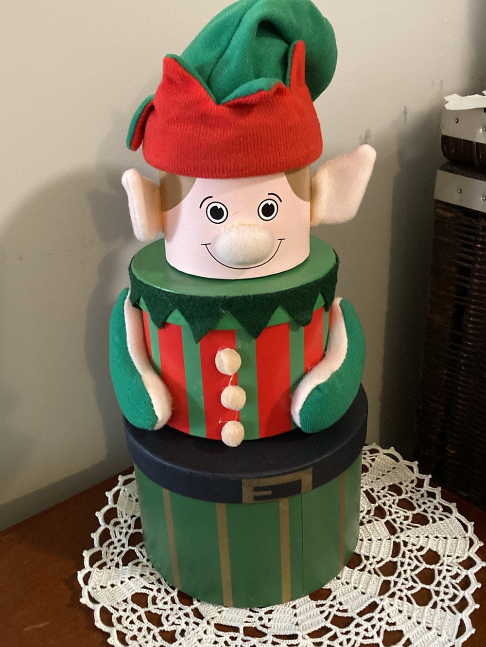 Southern Living At Home Red & Green Elf Decorative Stack